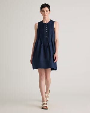 Quince 100% European Linen Sleeveless Swing Dress
